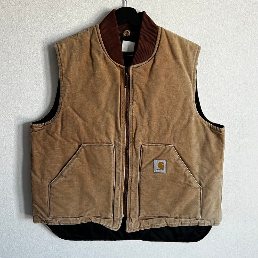 Carhartt brown work wear vest